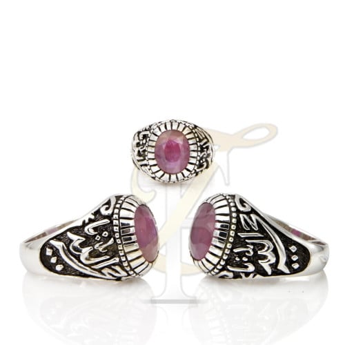 خاتم (ياقوت) فضة عيار 925