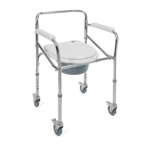 كرسي حمام متحرك commode chair with wheels 696