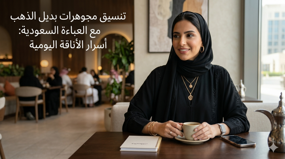 تنسيق مجوهرات بديل الذهب مع العباءة السعودية: أسرار الأناقة اليومية