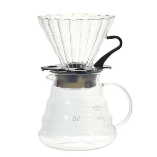 طقم V60 زجاجي مع فلاتر