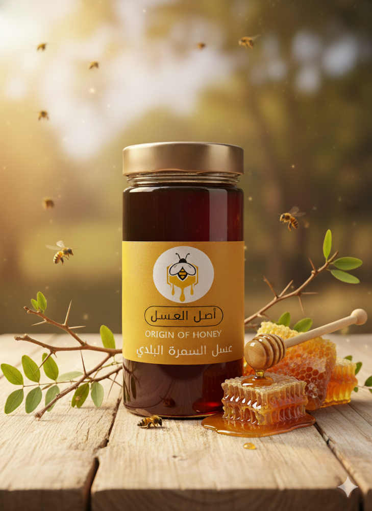 عسل السمرة البلدي الأصلي  500جم  – عسل طبيعي