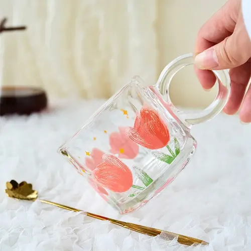 كوب عطر توليب عالي القيمة على طراز Ins كوب زجاجي ك...