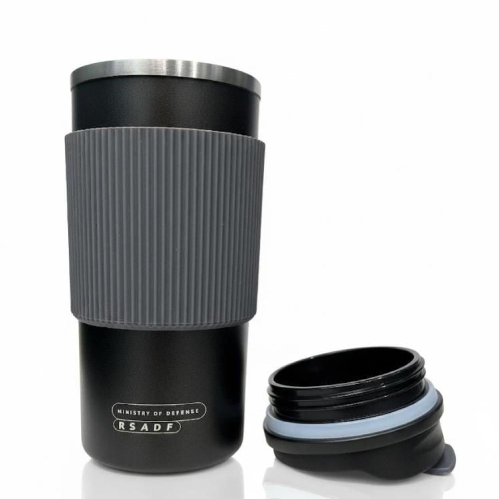 Black thermal mug