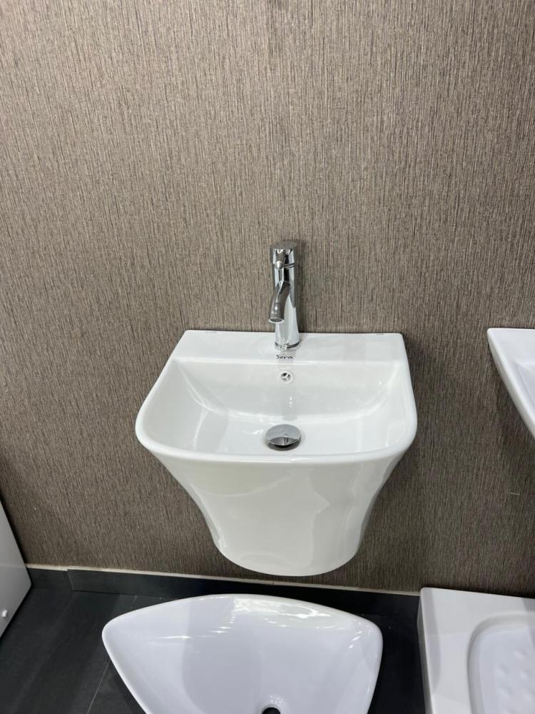 مغسلة خزف عرض 40سم × عمق 35سم أبيض