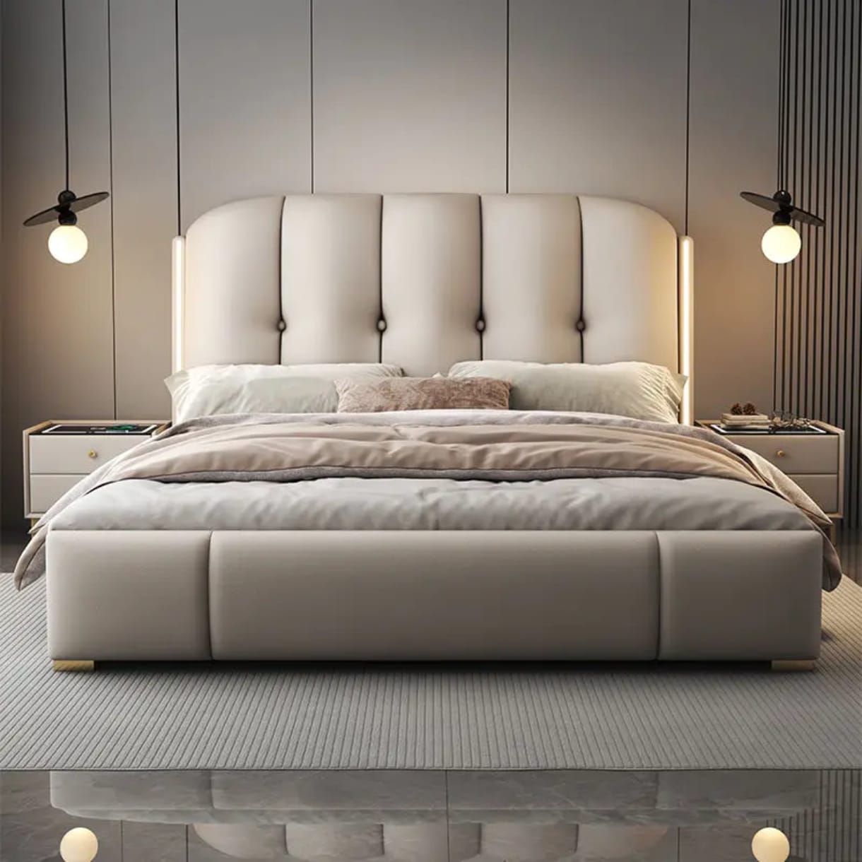 سرير بوكس ديكور بوكلي 200*160 جودة عالية