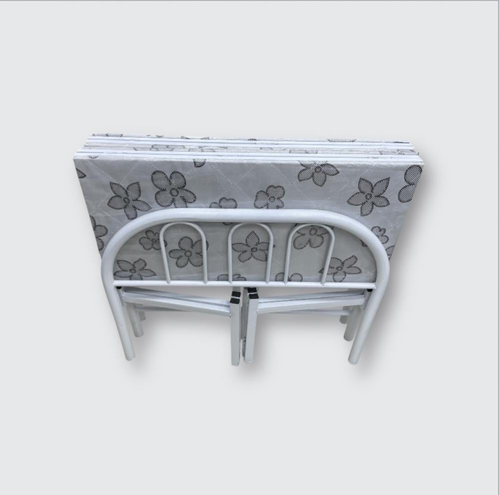 سرير معدن قابل للطي بسطح خشب صيني  تصميم متين