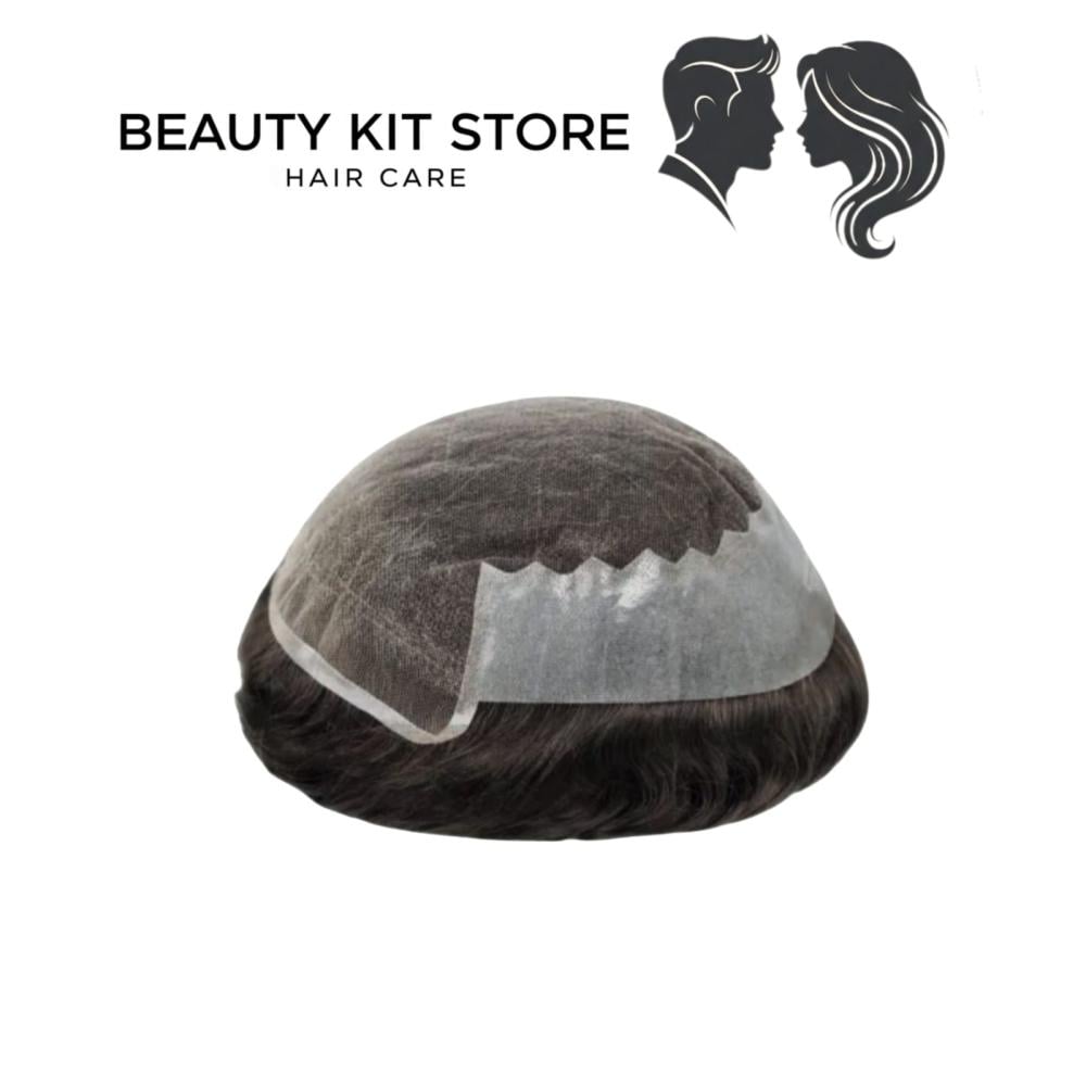 باروكة رجالي شعر طبيعي Q6 Lace-Front with PU Perimeter Men’s Hair System