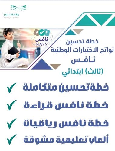 خطة تحسين نواتج الاختبارات الوطنية نافس ثالث ابتدا...