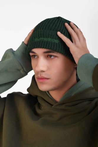 Green beanie