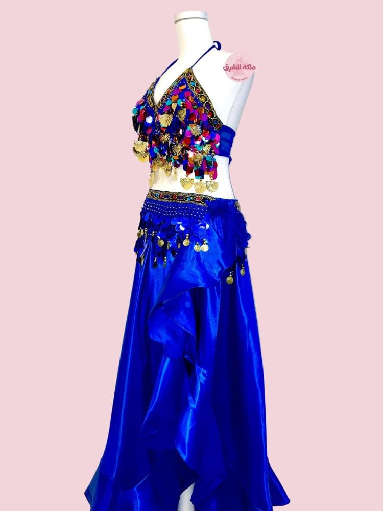 بدلة رقص شرقي أزرق