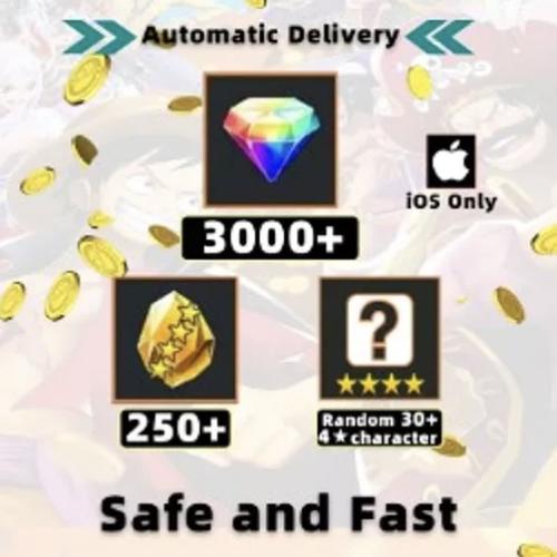 3000 جوهرة و250 حجر ذهبي IOS
