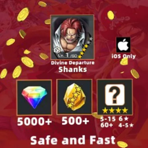شانكس و5000 جوهرة و500 حجر IOS