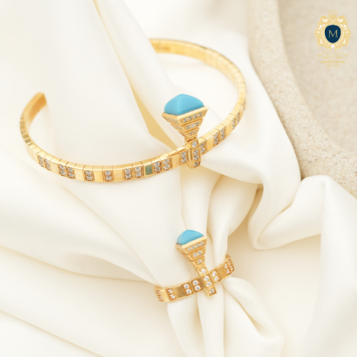 اسوارة وخاتم تصميم عالمي عيار 18