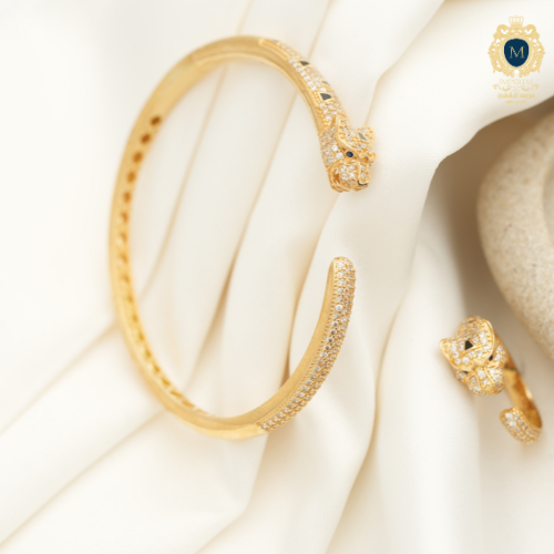 اسوارة وخاتم تصميم عالمي عيار 18