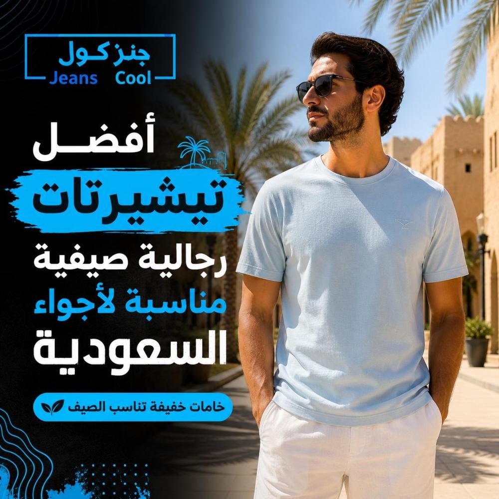 أفضل تيشيرتات رجالية صيفية مناسبة لأجواء السعودية