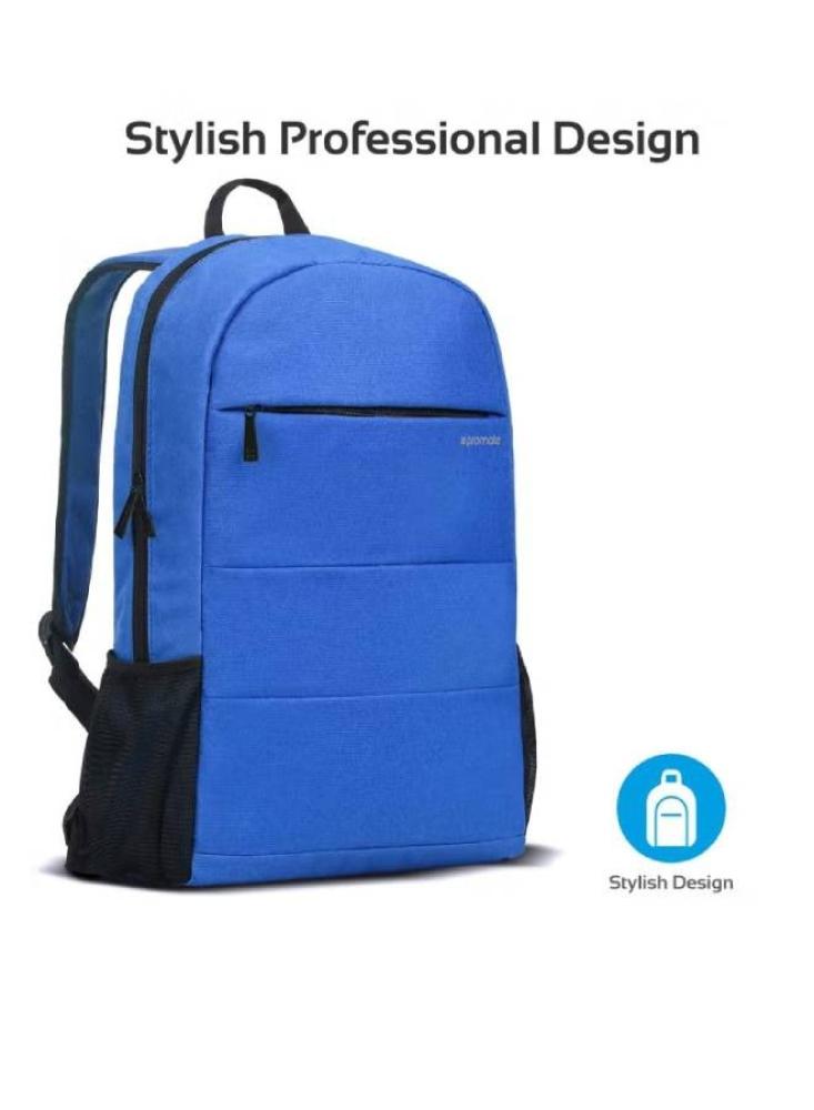 Promate Travel Laptop Backpack with Anti Theft Secure Pockets for 15.6 Inch Laptop and Notebook Alpha BP Blue Best Deals on Laptop PC LED Projector Gaming Accessories in Saudia