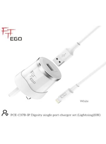 شاحن EGO Dignity بمنفذ USB واحد مع كابل آيفون (Lig...