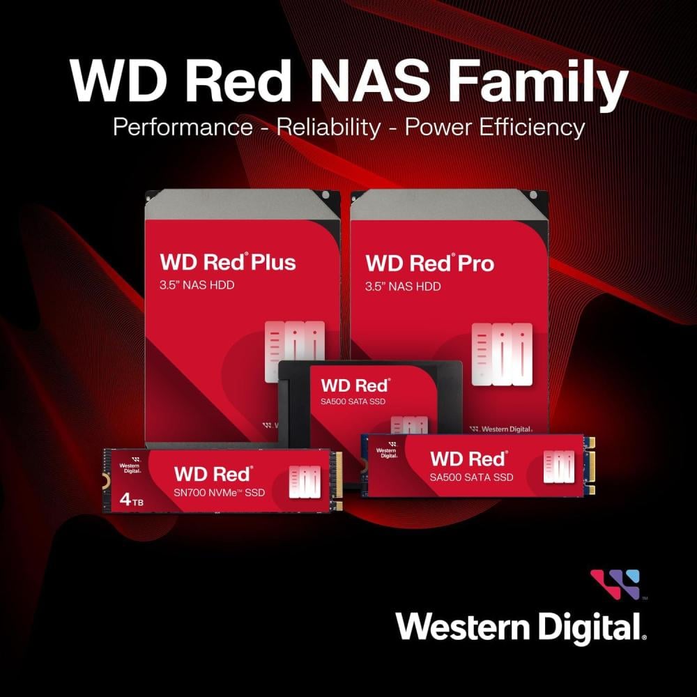 WD Red Plus 4TB NAS Hard Drive, SATA 6Gb/s, 5400 RPM, 256MB Cache