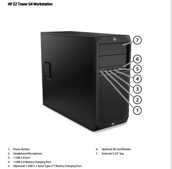 HP Z2 Tower G4 Workstation - Intel® Xeon® E-2104G Processor