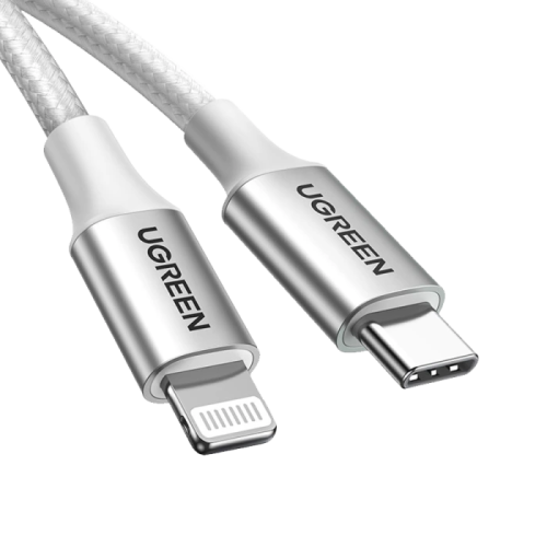 سلك شاحن يوجرين من USB-C إلى آيفون مضفر بطول 2 م -...