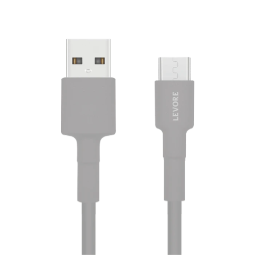 سلك شاحن ليفوري من USB إلى مايكرو بلاستيك بطول 1 م...