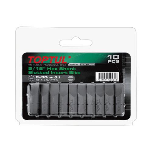 طقم راس مفك 5/16" Hex Shank Slotted Insert Bits (1...