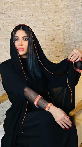 عباية سوداء نواعم بلس بتدخيلات تل وكلفه