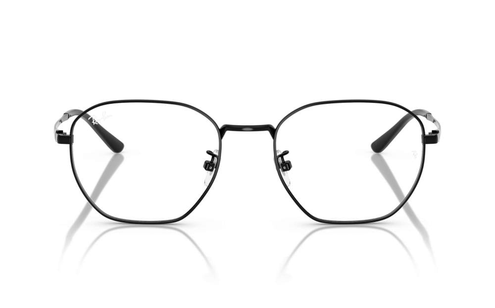 ban ★English ok★ Ray-Ban RX 8777-D 1244 Eyeglasses Black Titanium Hexagonal Frame