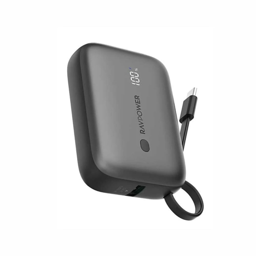 متنقل 10K بقوة 20W منفذ PD-USB كيبل تايب سي راف بور