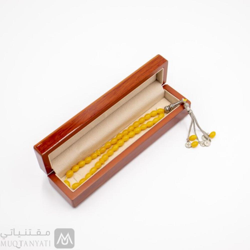 سبحة رجالية عقيق اصفر