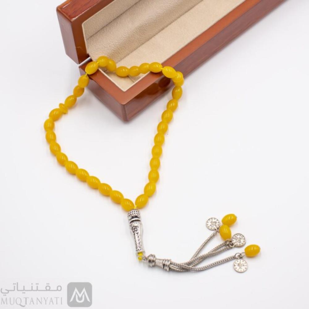 سبحة رجالية عقيق اصفر