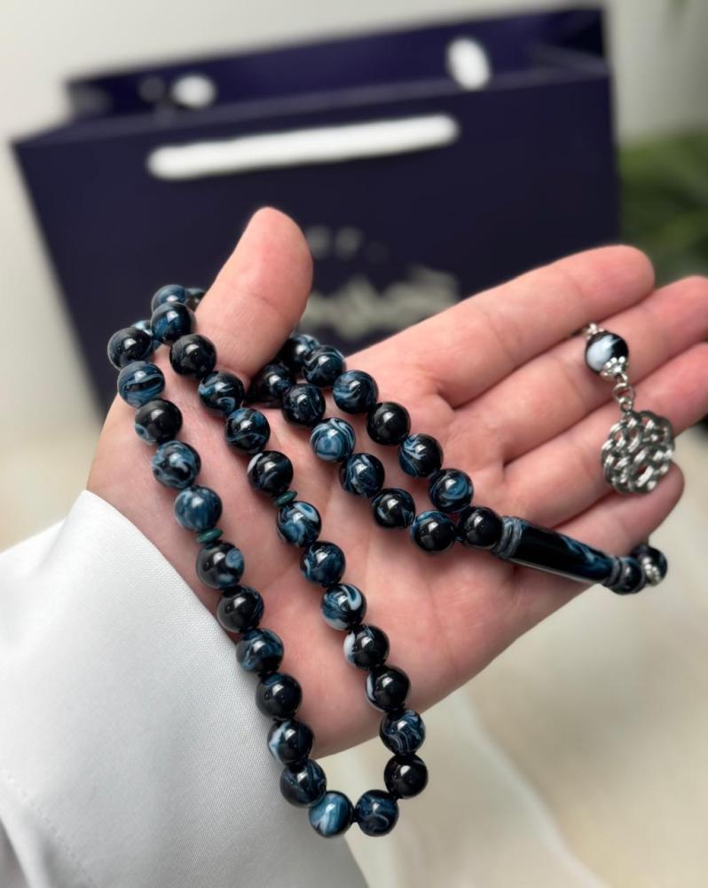 سبحة بكلايت تركوازي مخلوط