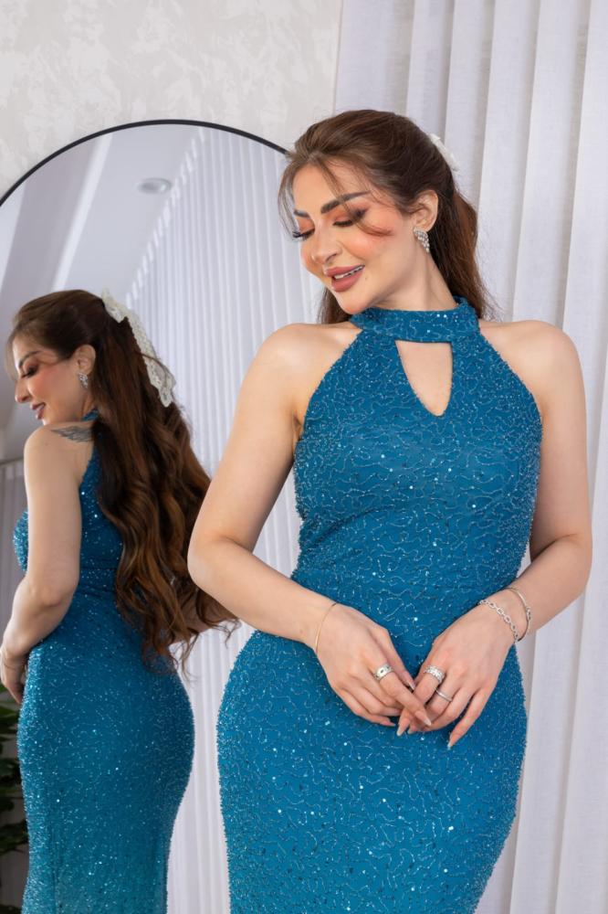 فستان  فخم سهره شك مكس توب