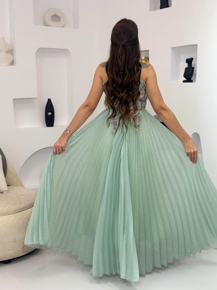 فستان خامه جازار فخم وانييق مكس توب