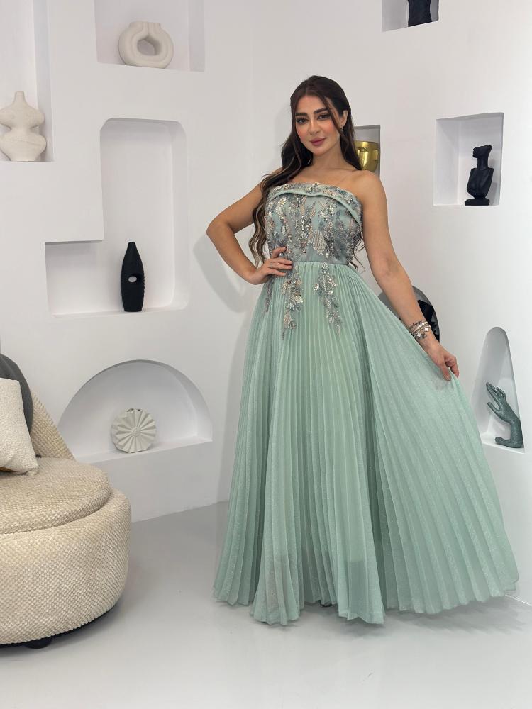 فستان خامه جازار فخم وانييق مكس توب