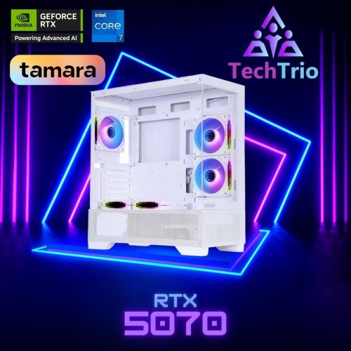TechTrio Gaming PC (WHITE)- NVIDIA RTX 5070 12GB -...
