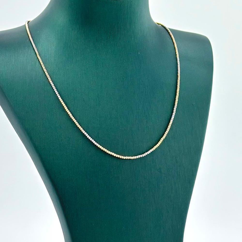 عقد ذهب بكور الليزر ملونه ايطالي عيار18 من مجوهرات الشلوي