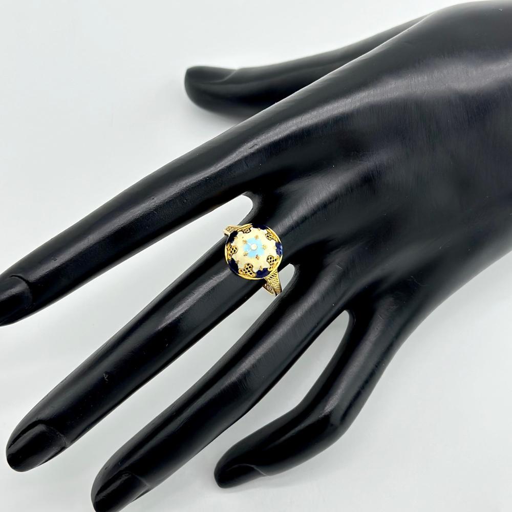 خاتم ذهب اصفر هندي عيار 21 من مجوهرات الشلوي