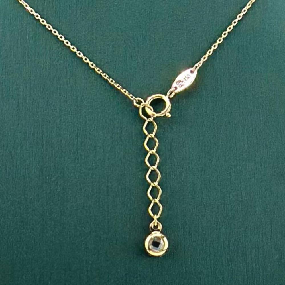 عقد ذهب اصفر ايطالي عيار 18 من مجوهرات الشلوي