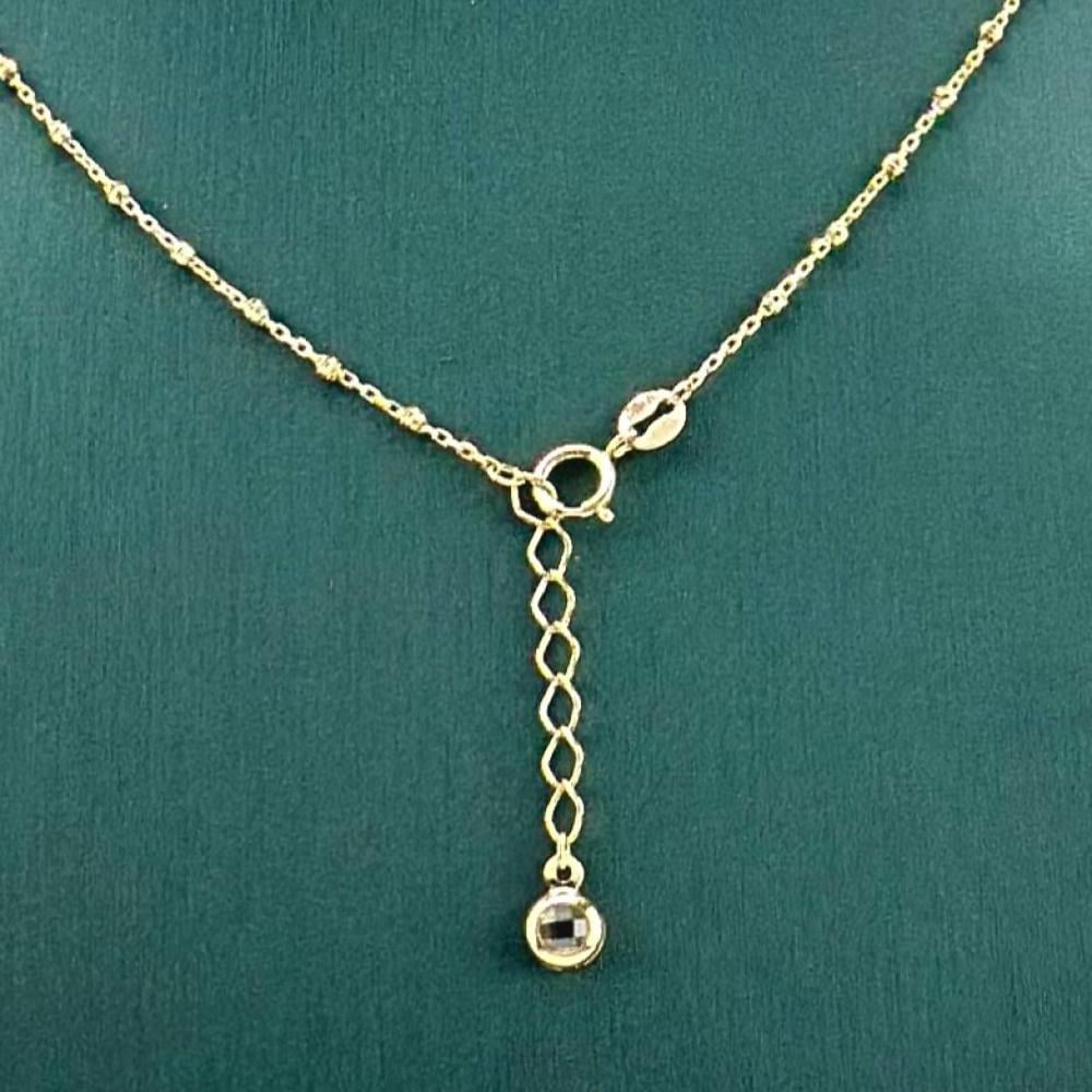 عقد ذهب اصفر ايطالي عيار 18 من مجوهرات الشلوي