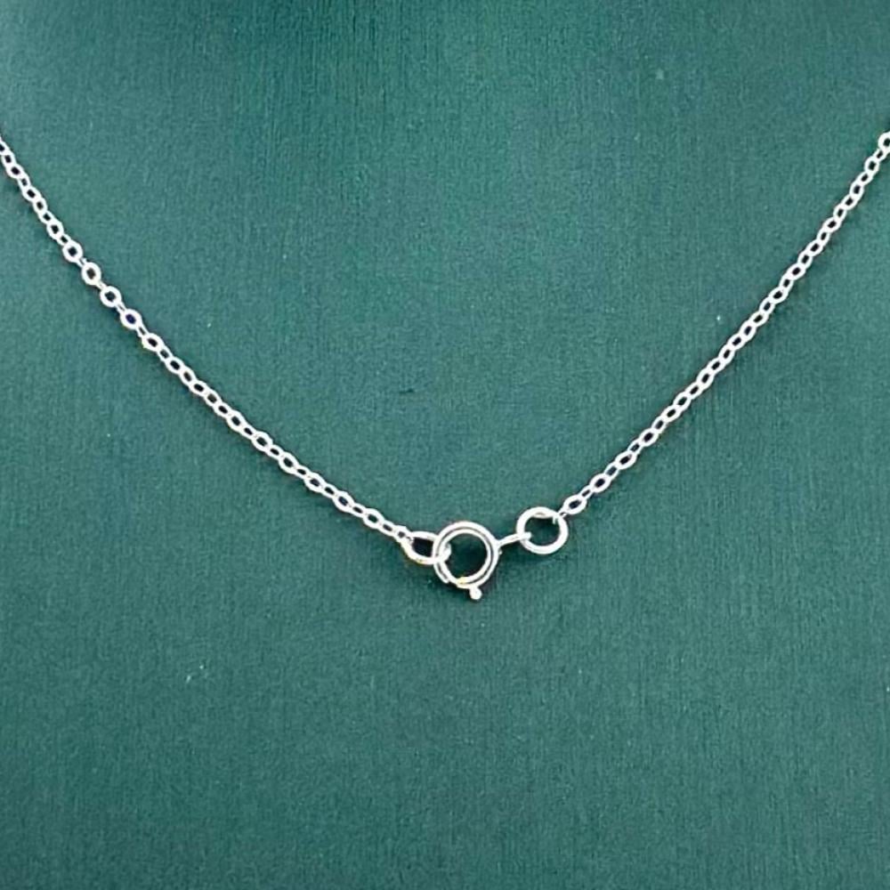 عقد ذهب أبيض عيار 18 من مجوهرات الشلوي