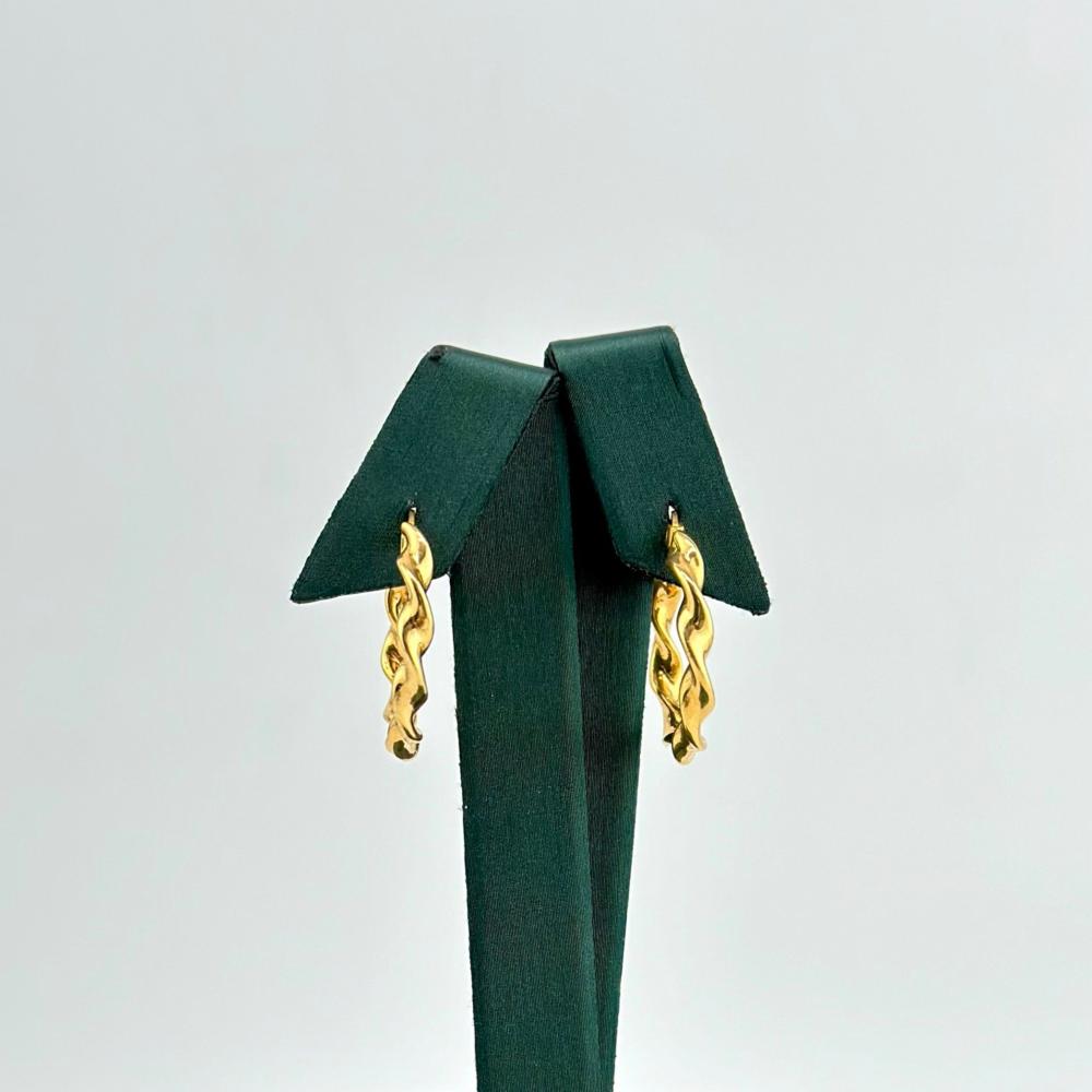 حلق ذهب اصفر عيار 21 من مجوهرات الشلوي