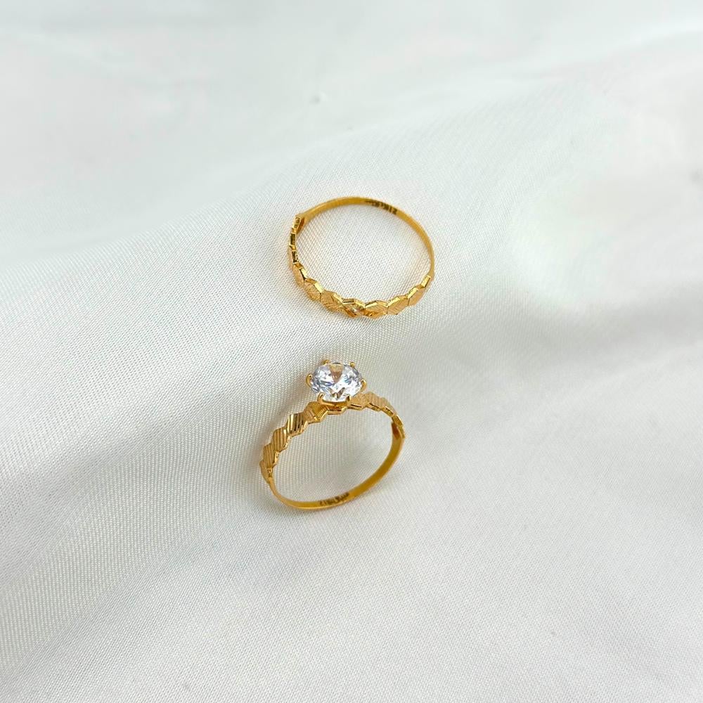 تونز ذهب اصفر تصميم الماس عيار21 من مجوهرات الشلوي