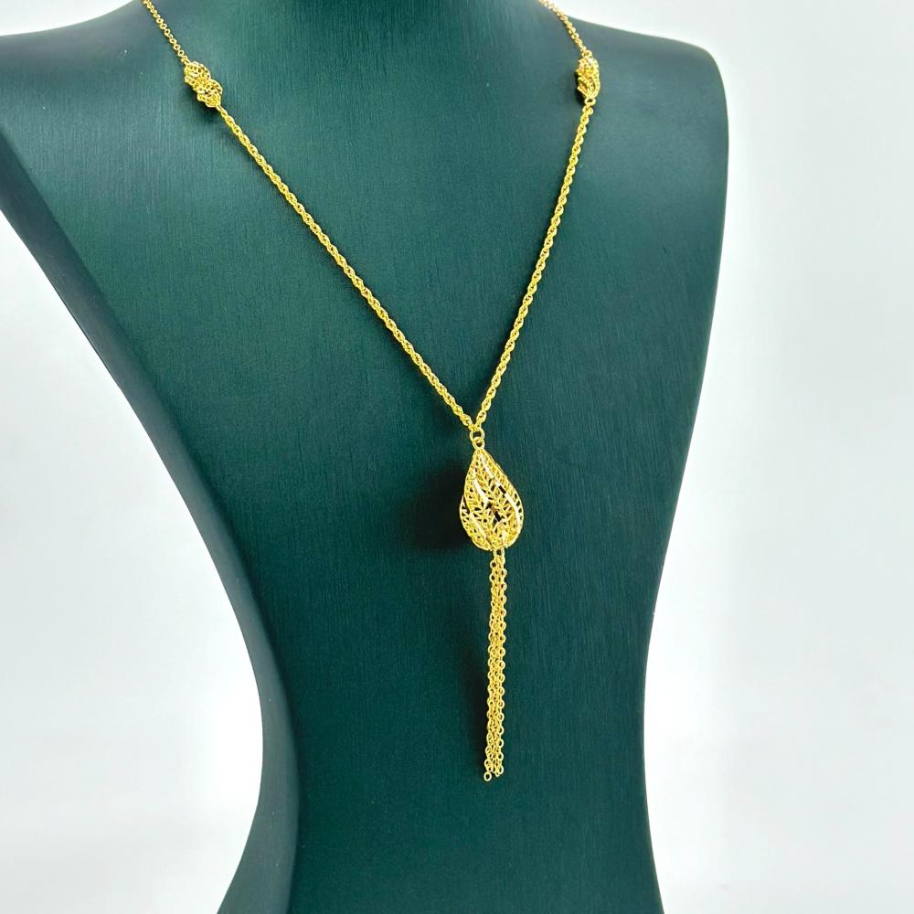 عقد ذهب اصفر عيار 21 من مجوهرات الشلوي