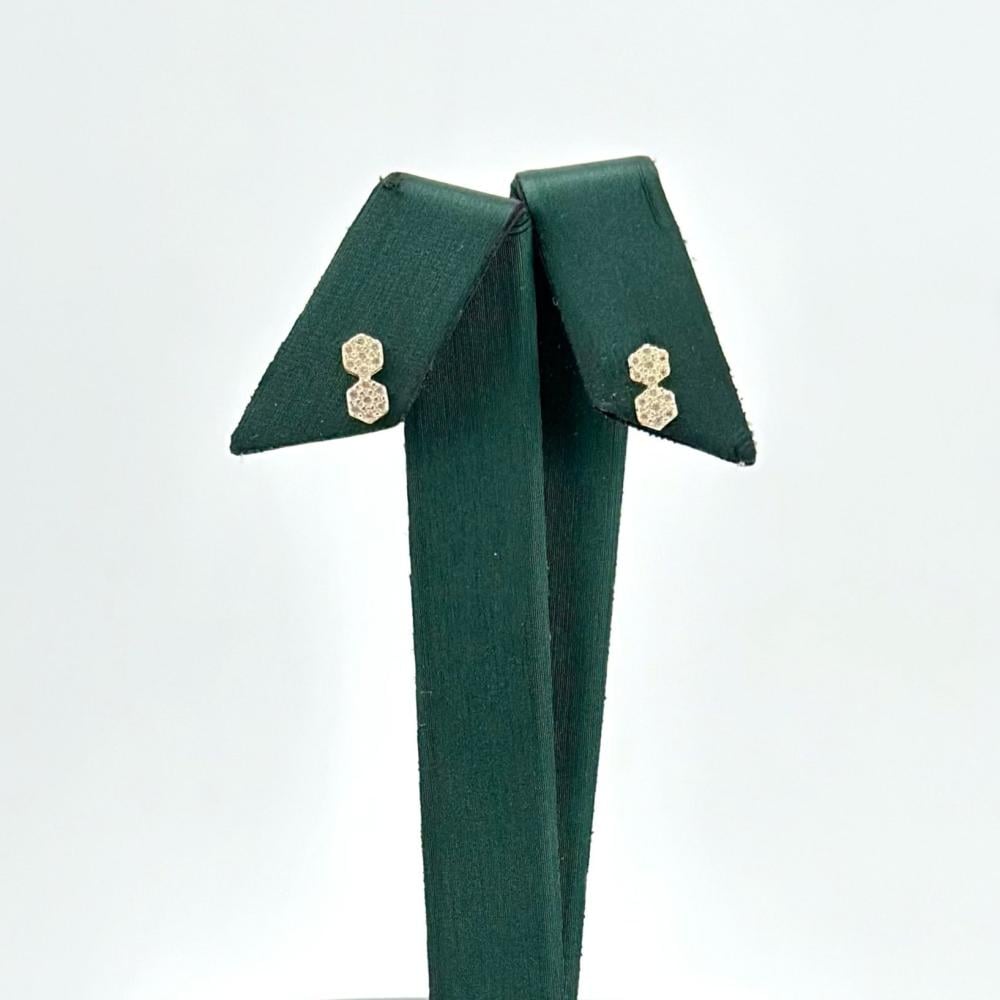 حلق ذهب أصفر عيار 18 من مجوهرات الشلوي