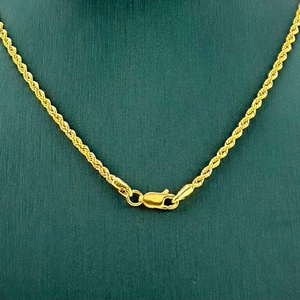 عقد ذهب اصفر تصميم الماس عيار 21 من مجوهرات الشلوي