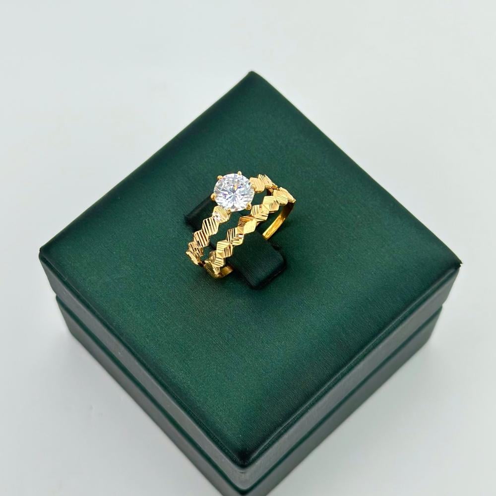 تونز ذهب اصفر تصميم الماس عيار21 من مجوهرات الشلوي