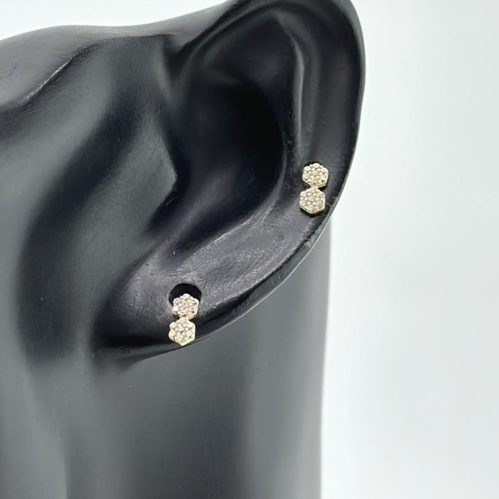 حلق ذهب أصفر عيار 18 من مجوهرات الشلوي