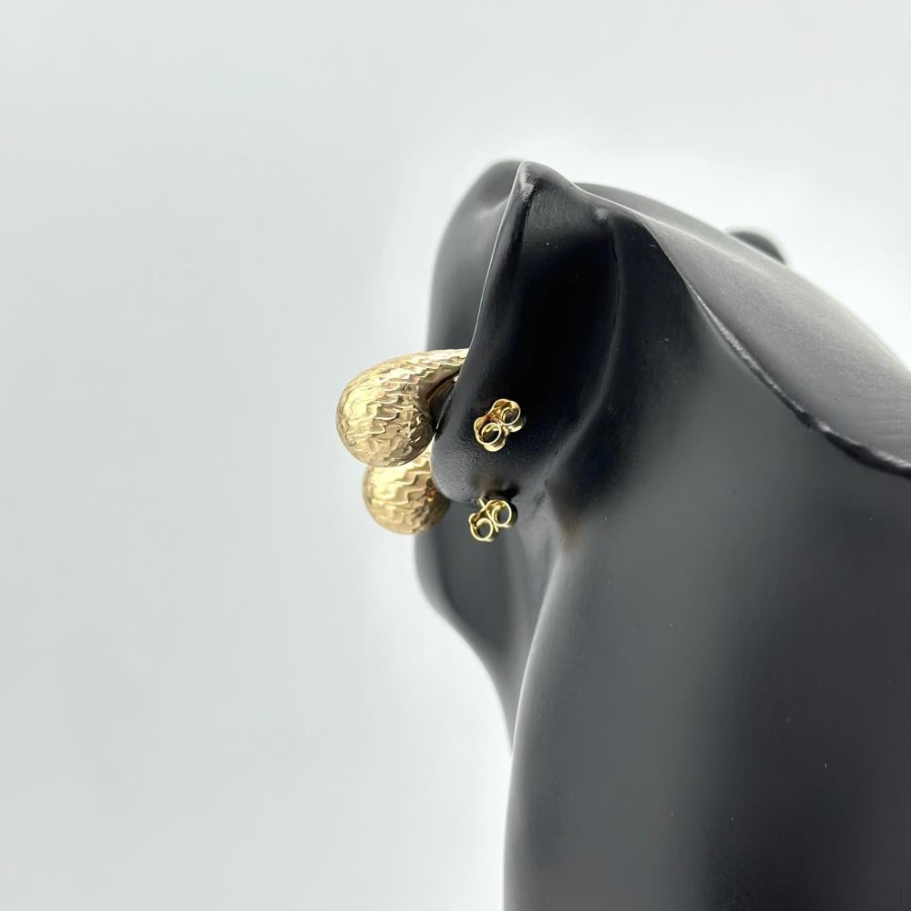 حلق ذهب اصفر بوتيغا ايطالي عيار 18 من مجوهرات الشلوي