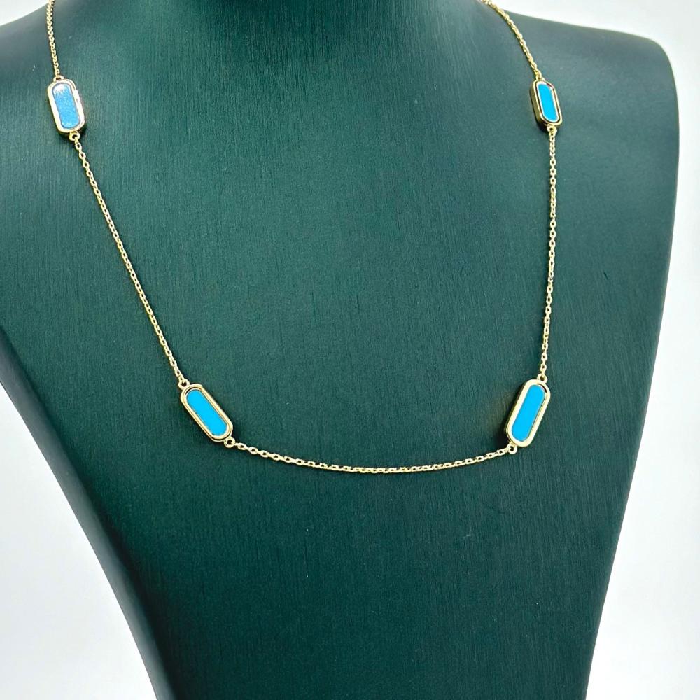 عقد ذهب اصفر عيار 18 من مجوهرات الشلوي